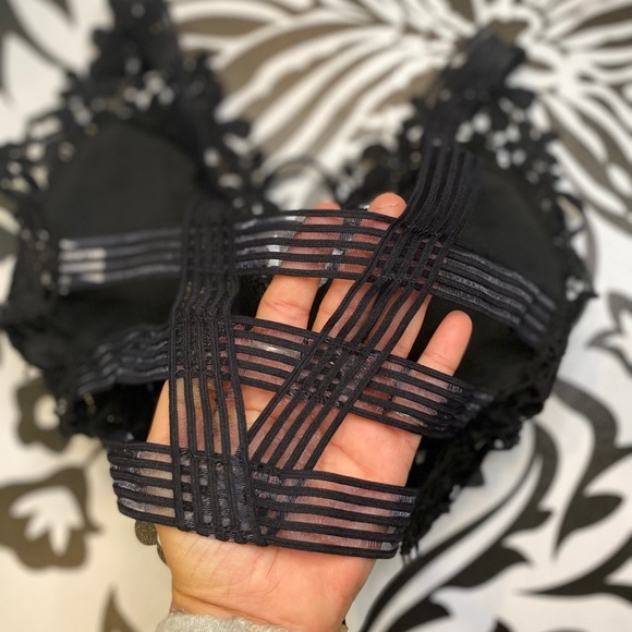 New! Lace Black Bralette Padded Beautiful - Picture 10 of 11